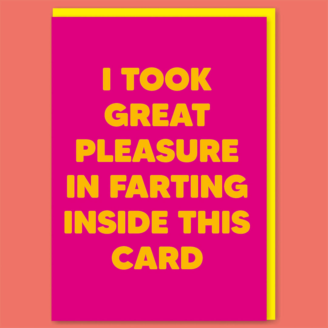 Farting inside this Greeting Card
