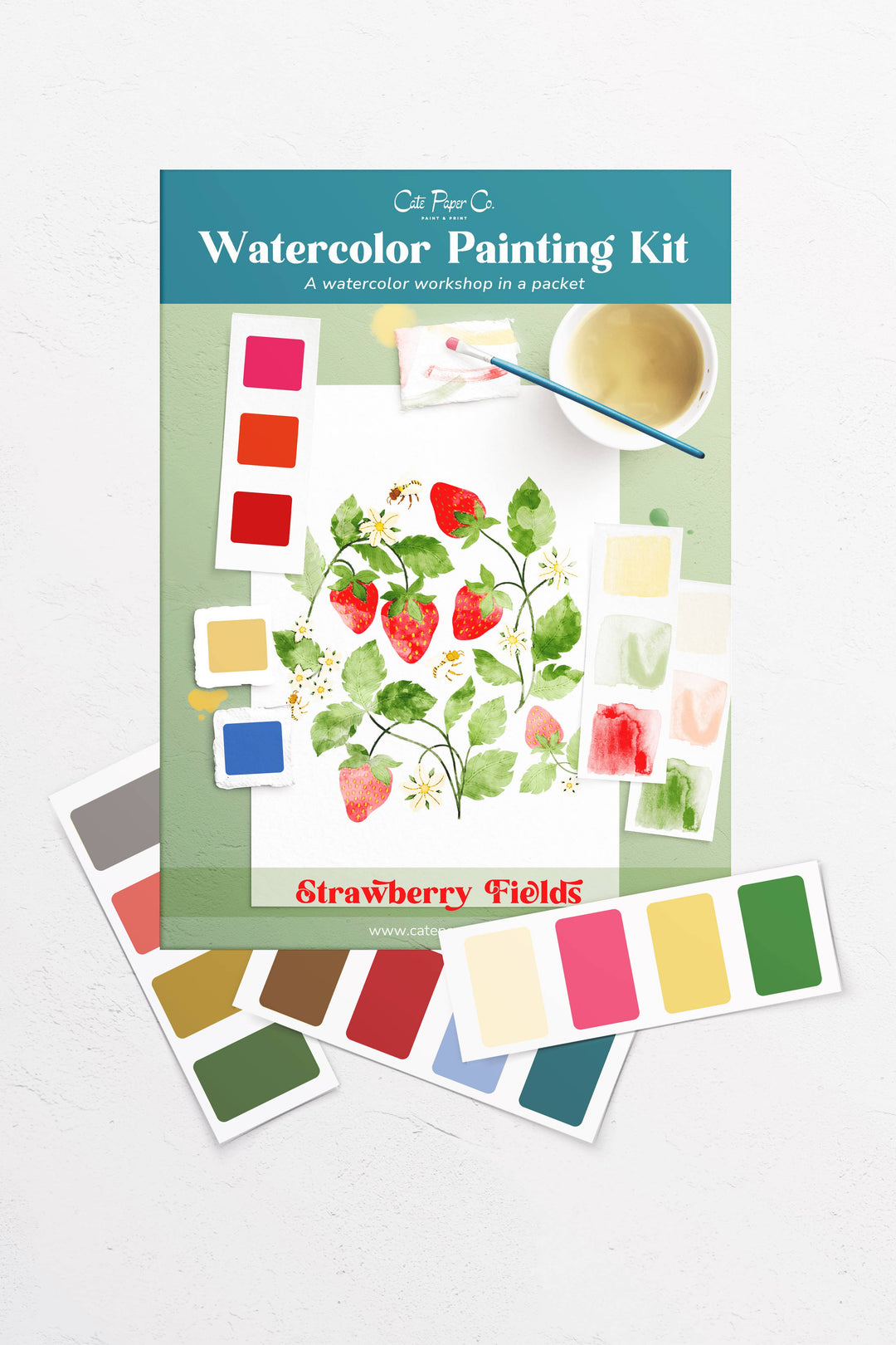 Strawberry Fields watercolor painting kit