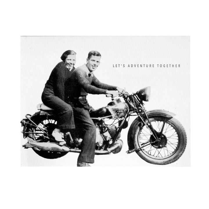 Motorcycle Lets Adventure Together Card