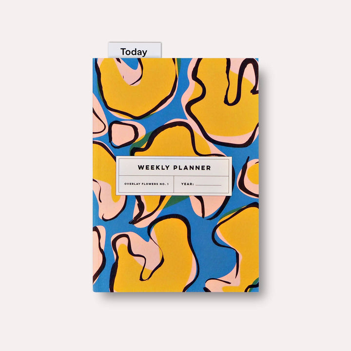 Overlay Flowers No. 1 Lay Flat Undated Weekly Planner Book
