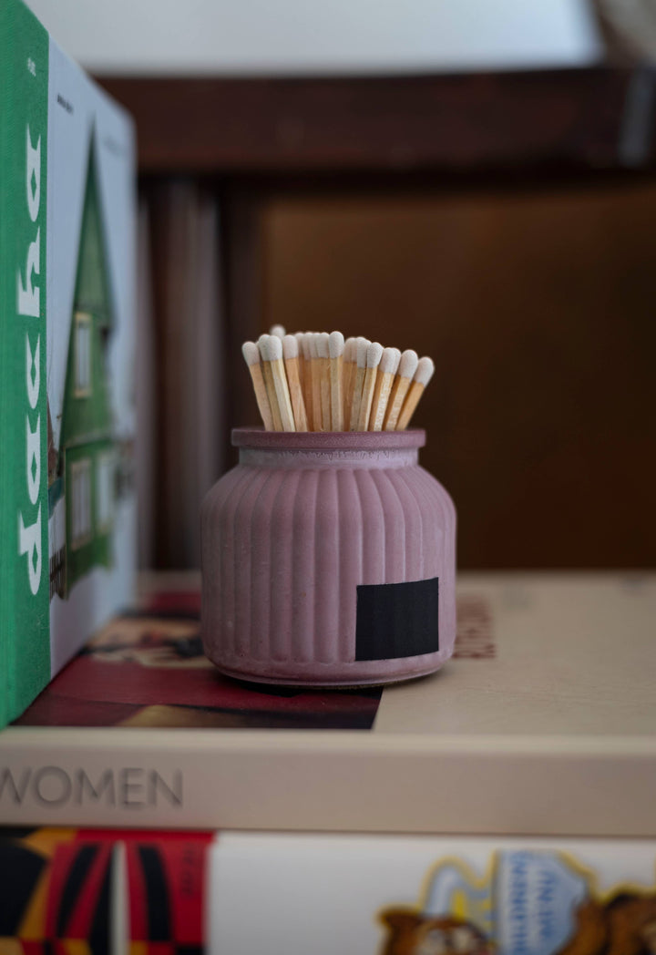 Apothecary Match Holder- Long Matches: Yellow