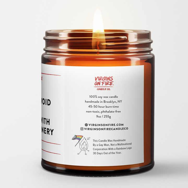 DARK VOID FILLED ONLY WITH STATIONERY (Amber & Rose) Candle