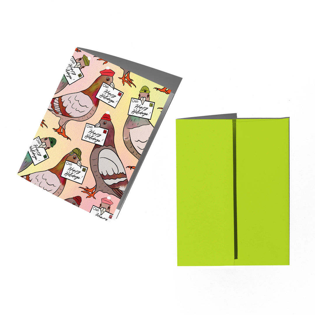 Pigeon Holiday Letters Card: Single card