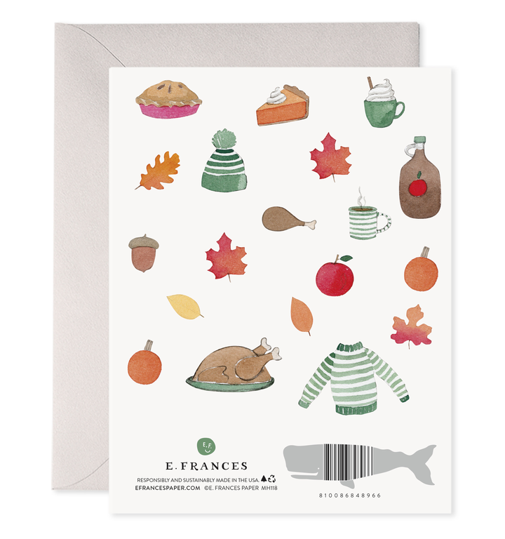 Crisp & Cozy Thanksgiving Greeting Card