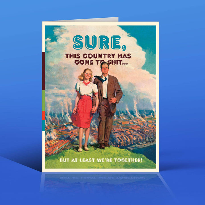 THIS COUNTRY  couple, love, political greeting card