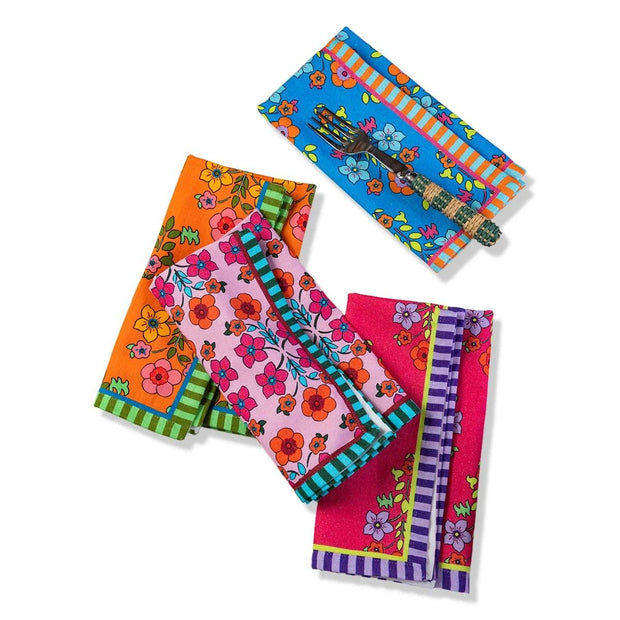Summer Floral Napkins S/4