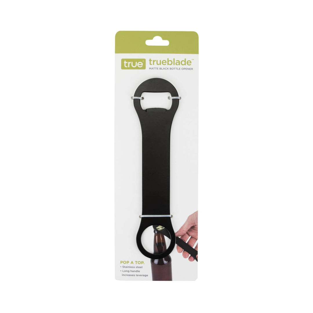 TrueBlade Stainless Steel Bottle Opener Silver or Black