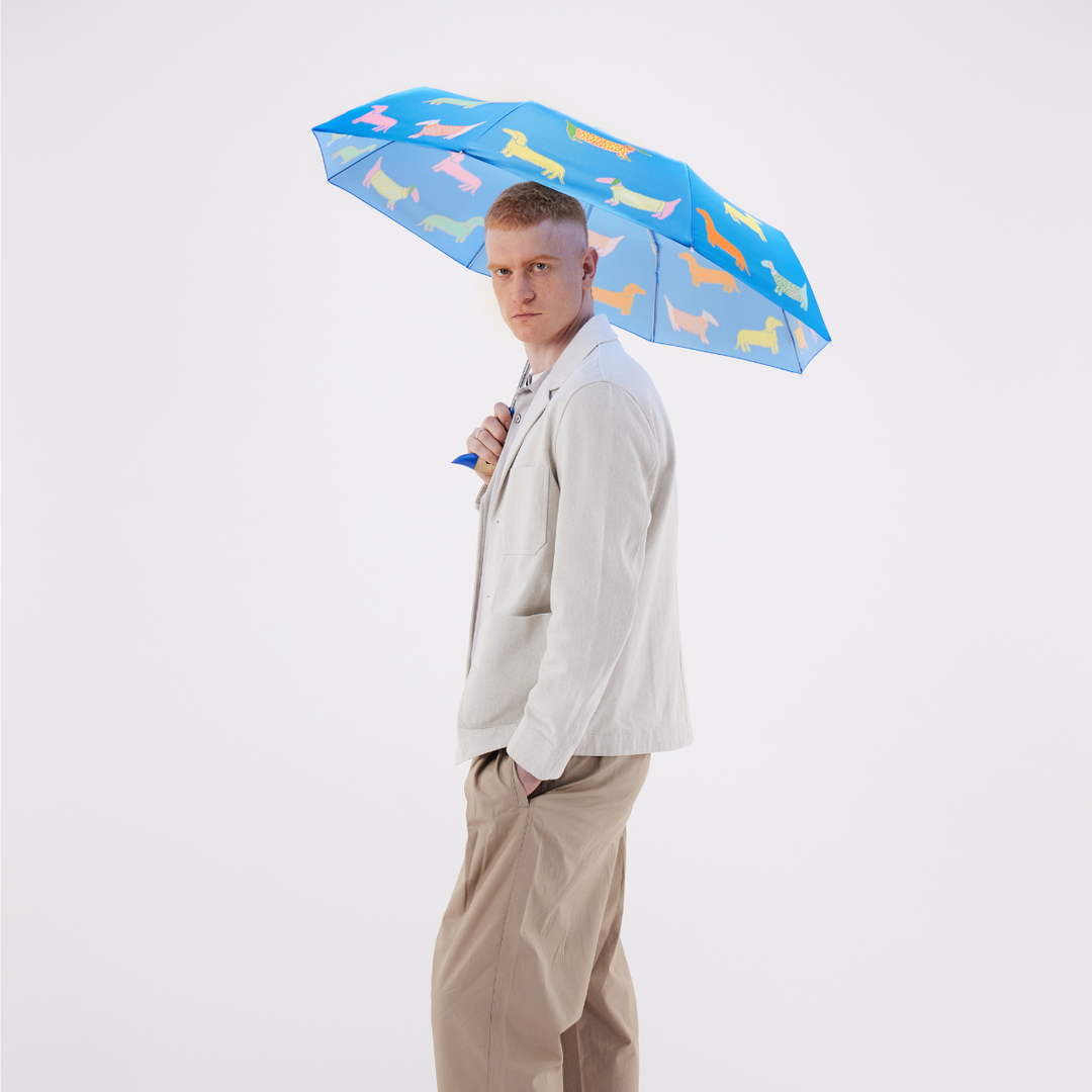 Dogs in Blue Dachshund Duckhead Umbrella