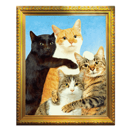 Kitty Family by Toiletpaper - Die-Cut Sticker