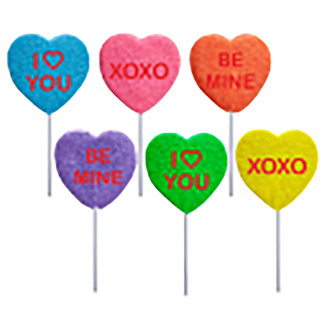 Melville Valentine Conversation Heart Lollipops,24ct Display