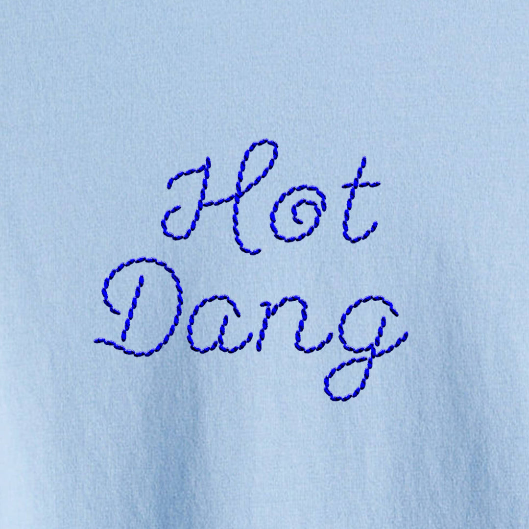 Blue Embroidery Alphabet Sheet Set