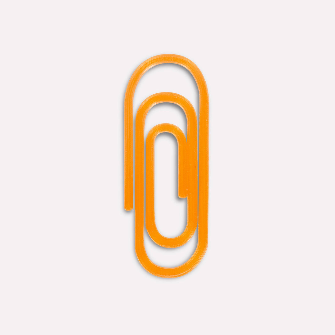 Paperclip Translucent 3D Printed Bookmark: Multicolour