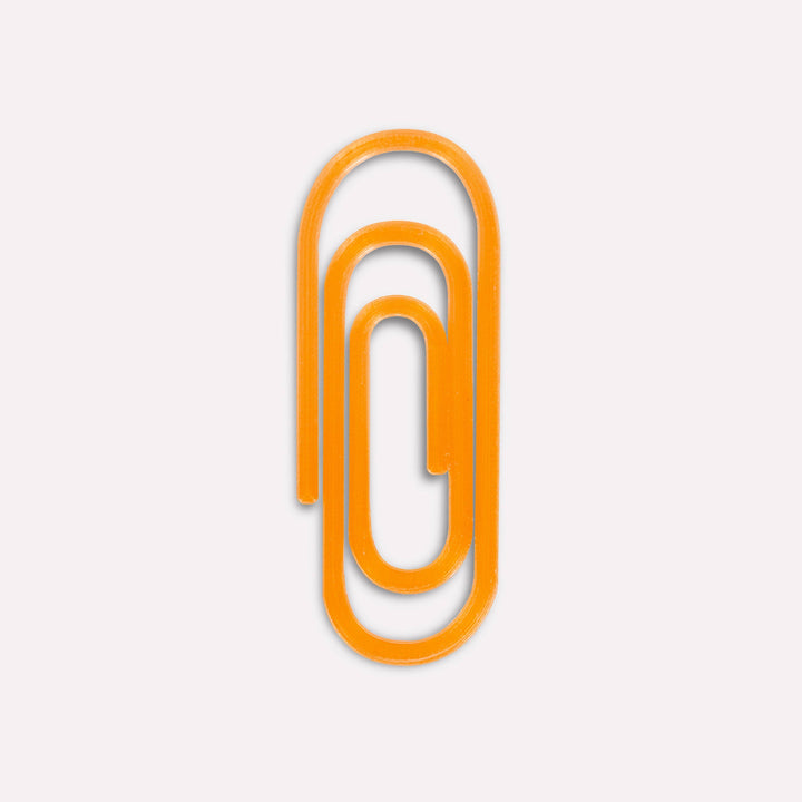 Paperclip Translucent 3D Printed Bookmark: Multicolour