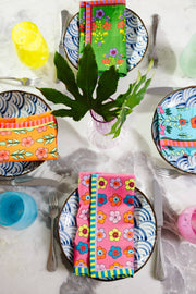 Spring Floral Napkins Mixed S/4