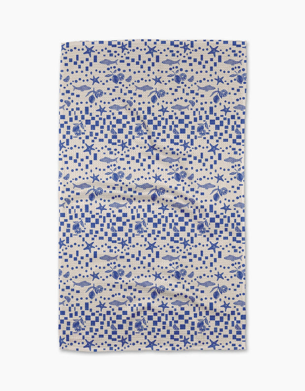 Santorini Tile Tea Towel