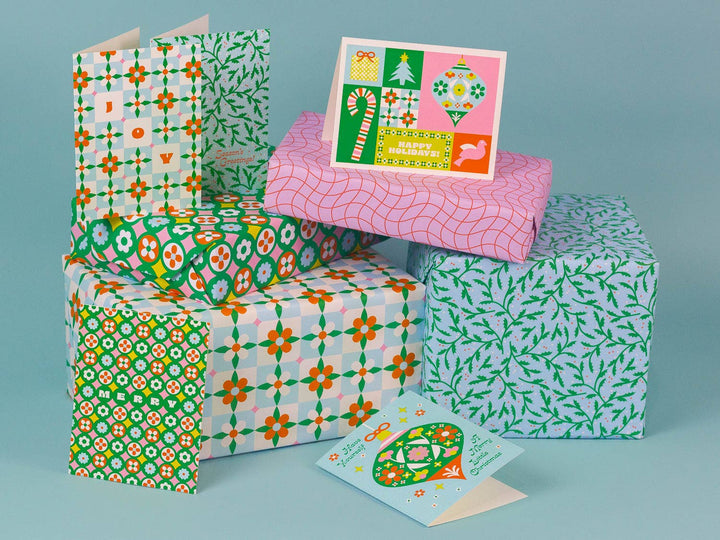 Holly &amp; Berries &amp; Christmas Gift Wrap Sheets or Roll