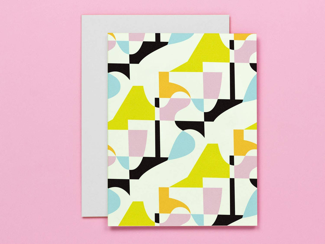 Day Tripper Abstract Pattern Blank Card