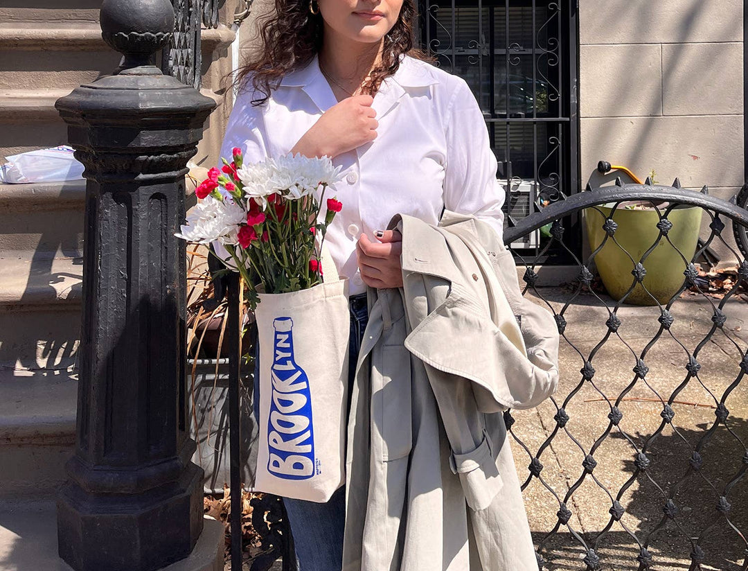 Brooklyn Single Wine Totes: Denim