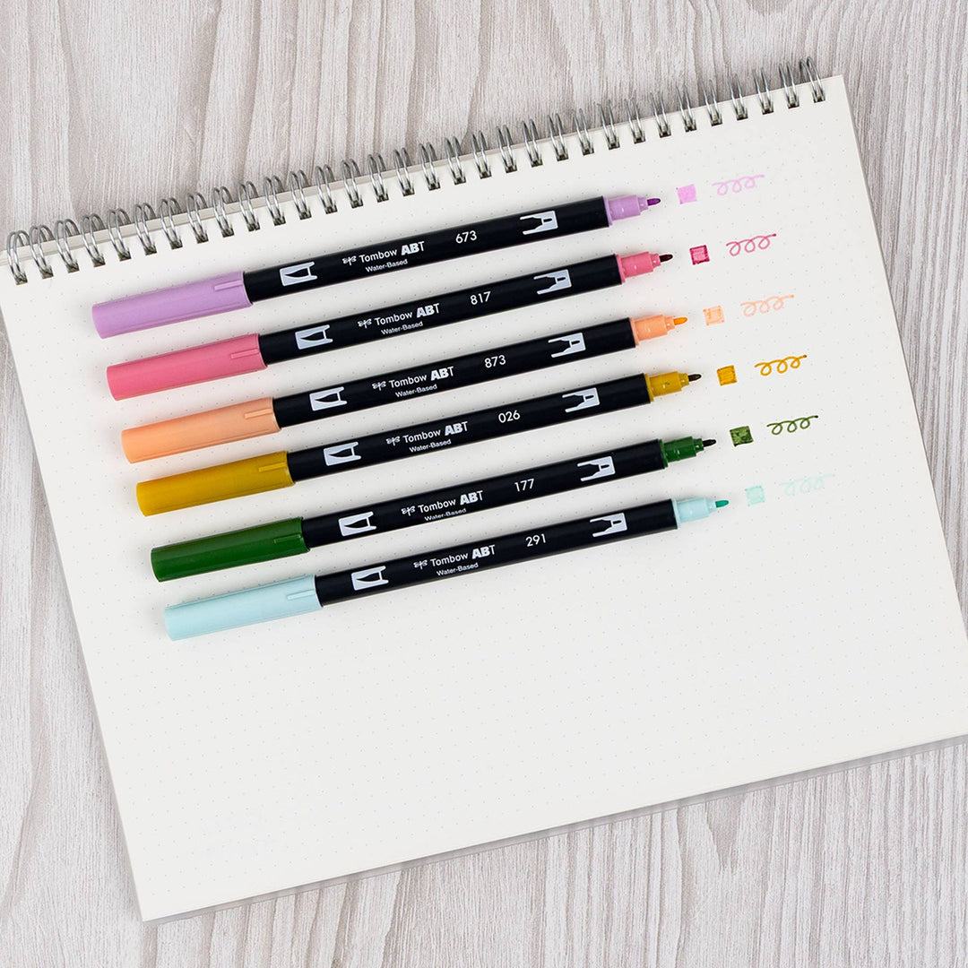 Dual Brush Pen Art Markers: Teatime 6-Pack