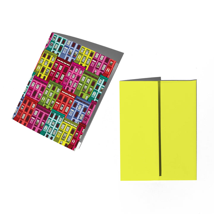 Brownstone Patterned Greeting Card: Single Card