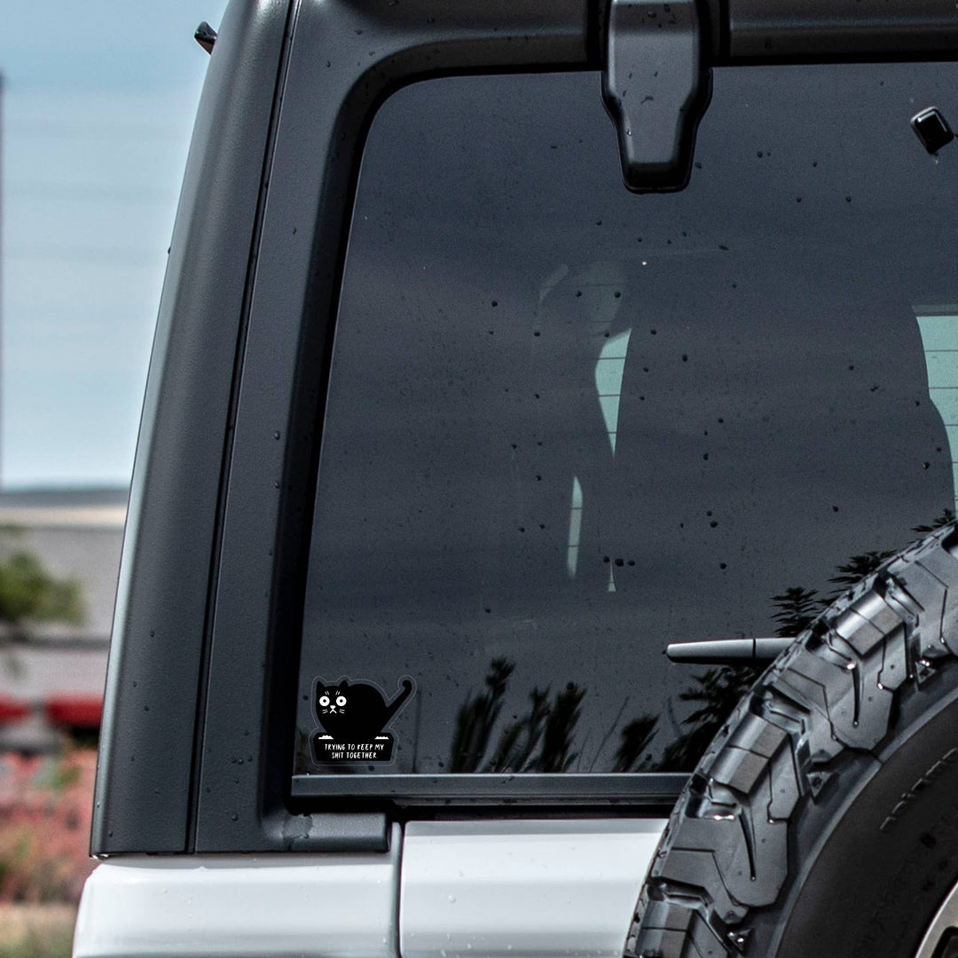 Funny Swear Cat Litter Shit High Quality Vinyl Sticker