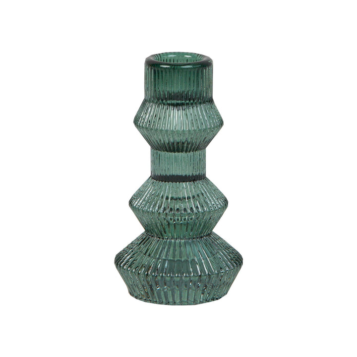 Sage Green Glass Candle Holder LARGE