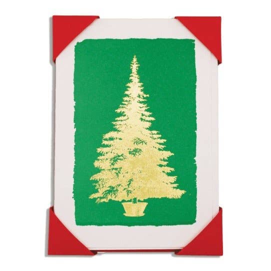 Tree on Green | Christmas Notelet Cards (5-Pack) 🎄