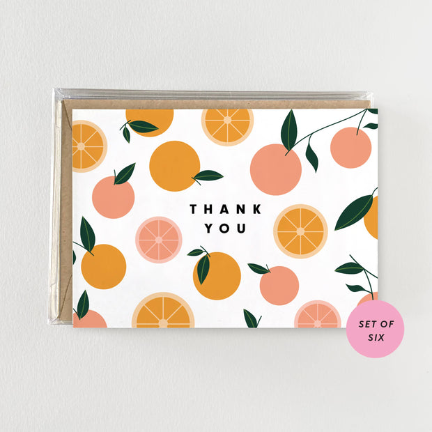 Thank you Oranges - Mini Boxed Set of 6 Cards