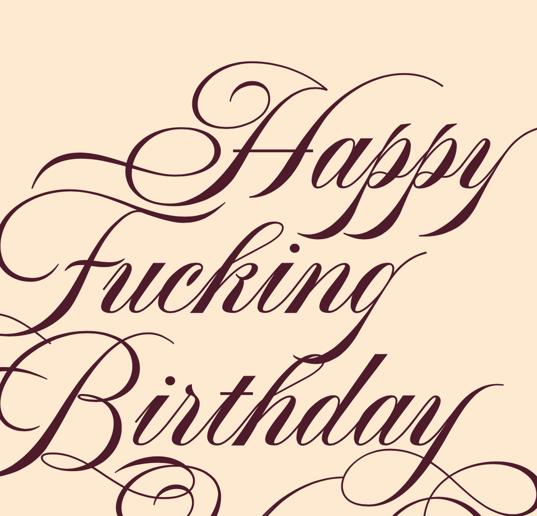 CREME BIRTHDAY WHORE! birthday card