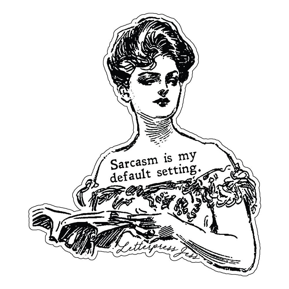 Gibson Girl Sarcasm Sticker