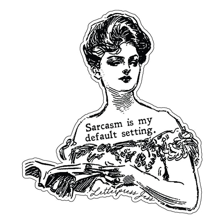 Gibson Girl Sarcasm Sticker