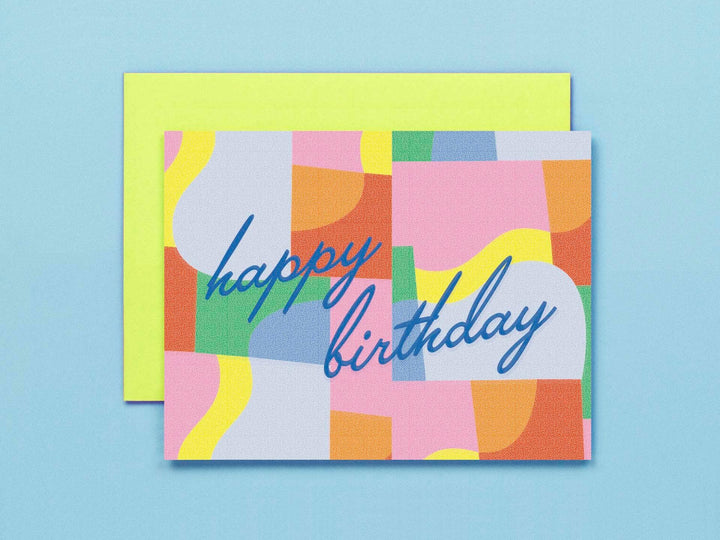 Abstract Static Birthday Card
