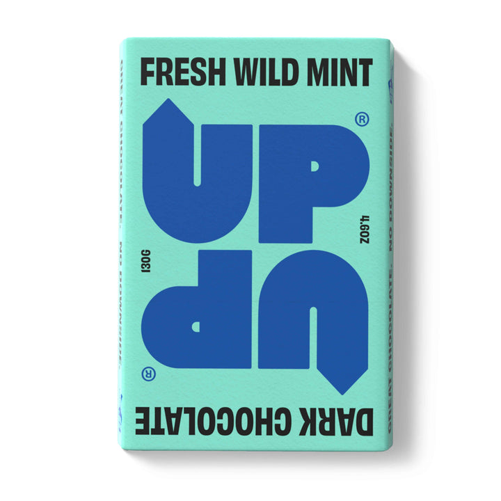 UP & UP Chocolate: Fresh Wild Mint Dark Chocolate Bar