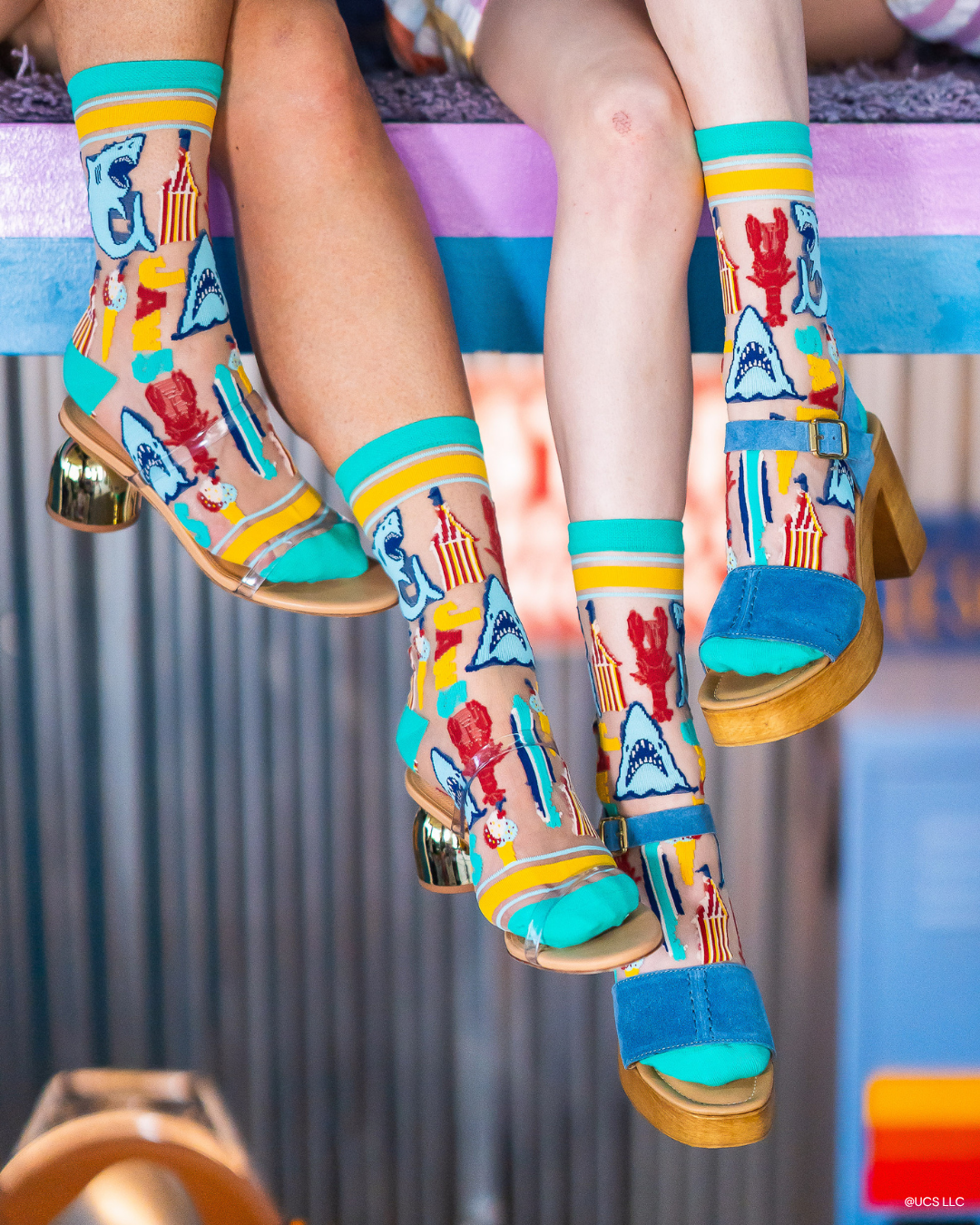 NEW STYLE: JAWS 50th Anniversary Sheer Crew Sock