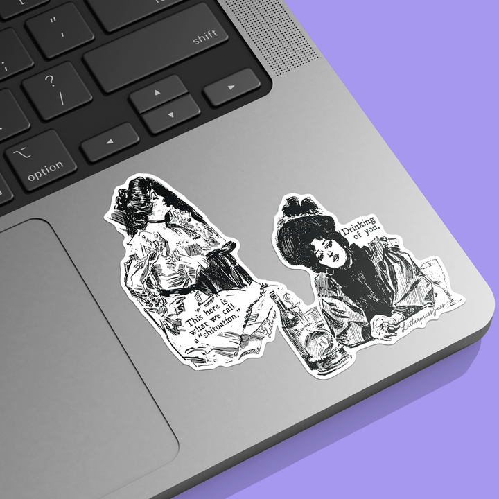 Gibson Girl Shituation Sticker