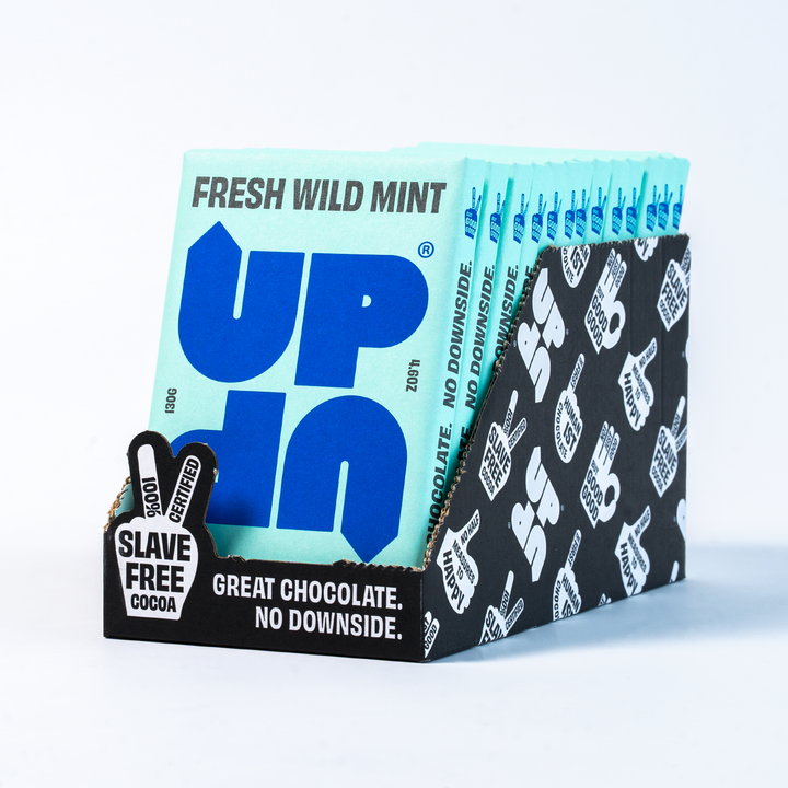 UP & UP Chocolate: Fresh Wild Mint Dark Chocolate Bar
