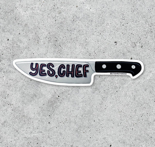 Yes Chef Knife vinyl sticker
