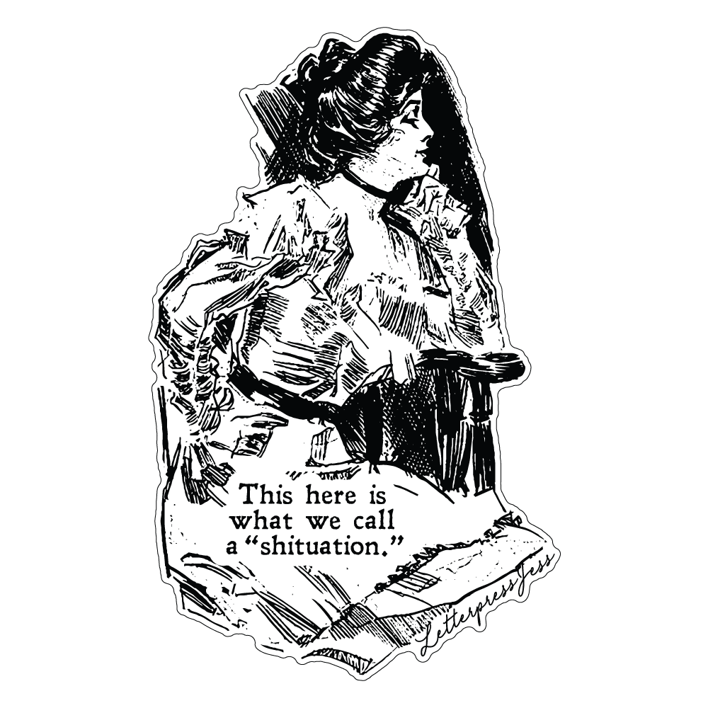 Gibson Girl Shituation Sticker