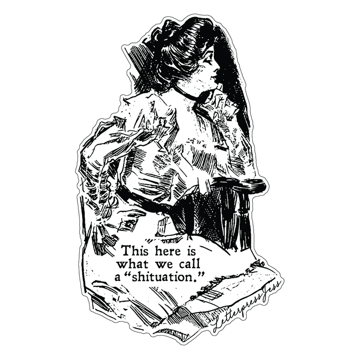 Gibson Girl Shituation Sticker