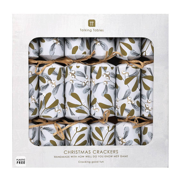 Mistletoe White Christmas Crackers