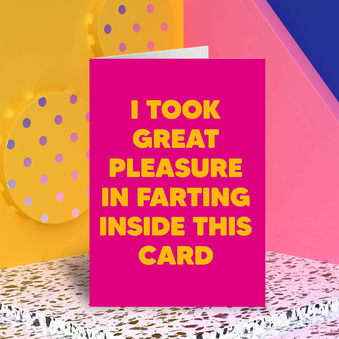 Farting inside this Greeting Card