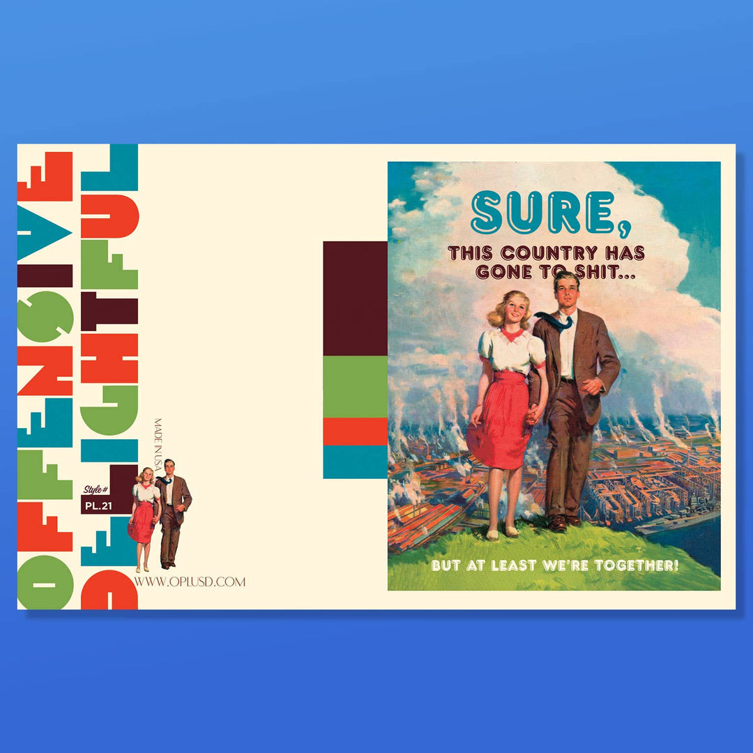 THIS COUNTRY  couple, love, political greeting card