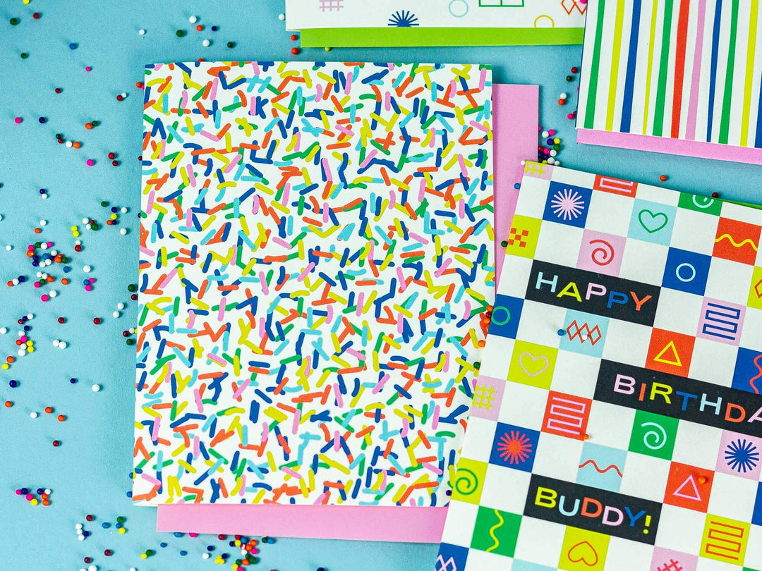 Loaded Sprinkles Blank Pattern Card or Card Set