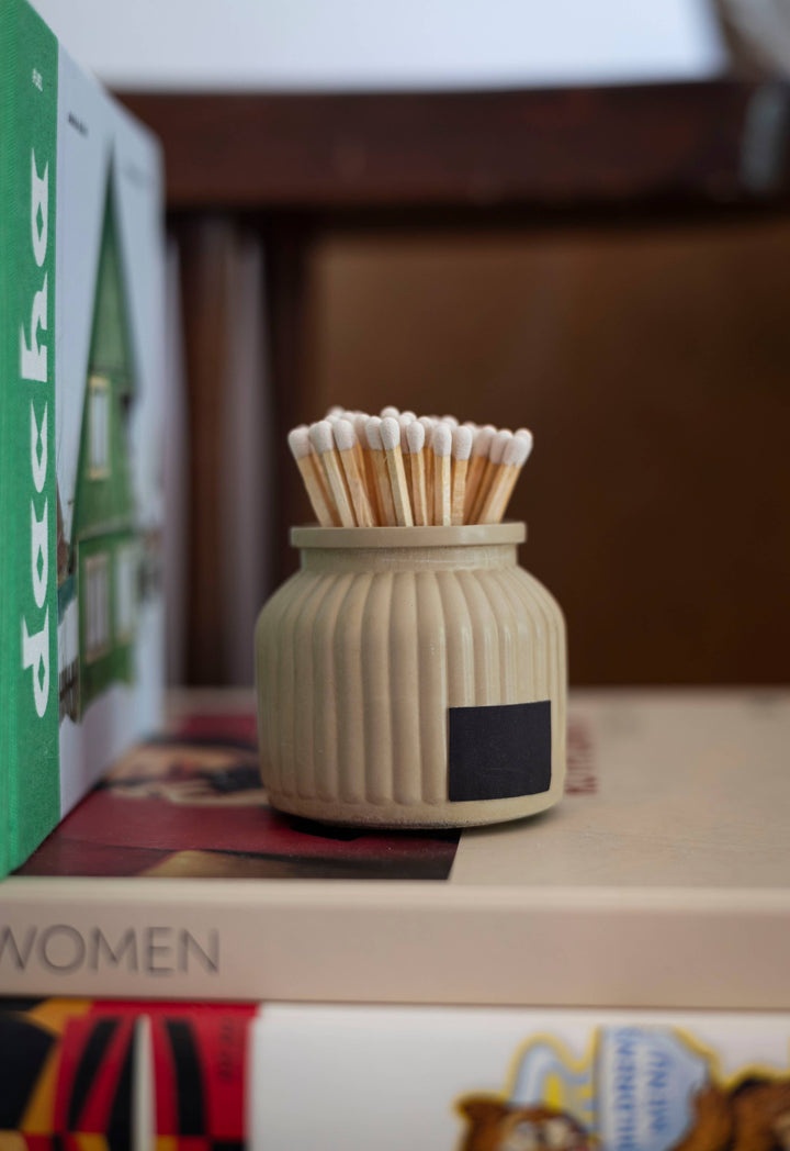 Apothecary Match Holder- Long Matches: Yellow