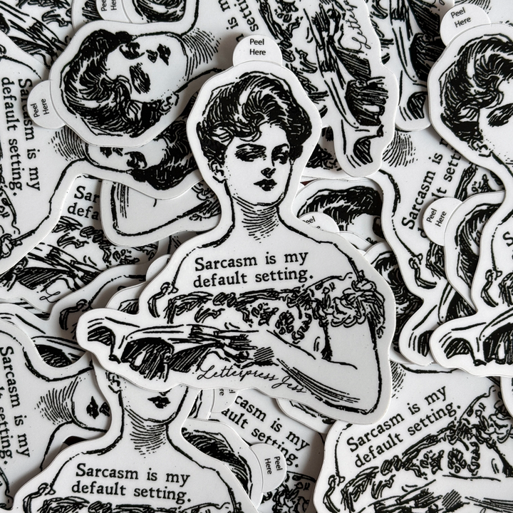 Gibson Girl Sarcasm Sticker