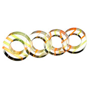 Napkin Rings - Set of 4: Yellow-Orange / Square