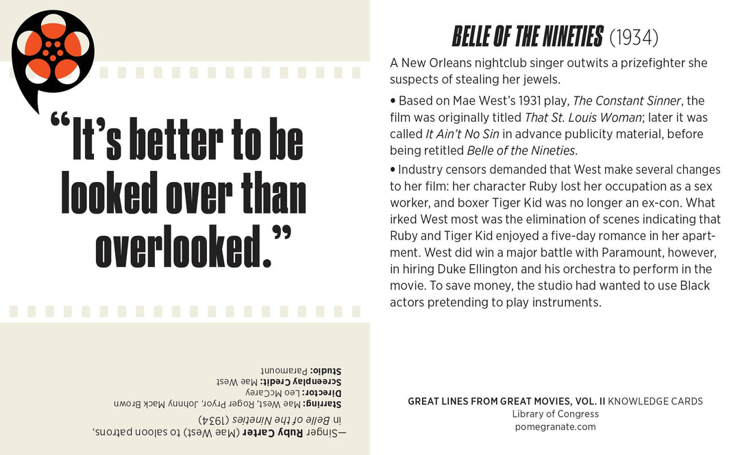 Great Lines from Great Movies, Vol. II Knowledge Cards