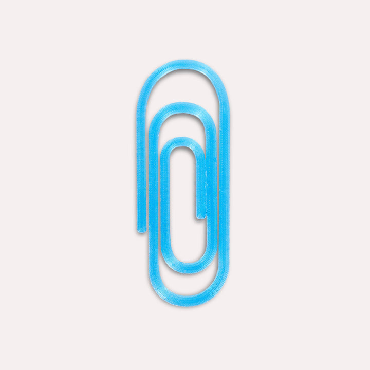 Paperclip Translucent 3D Printed Bookmark: Multicolour