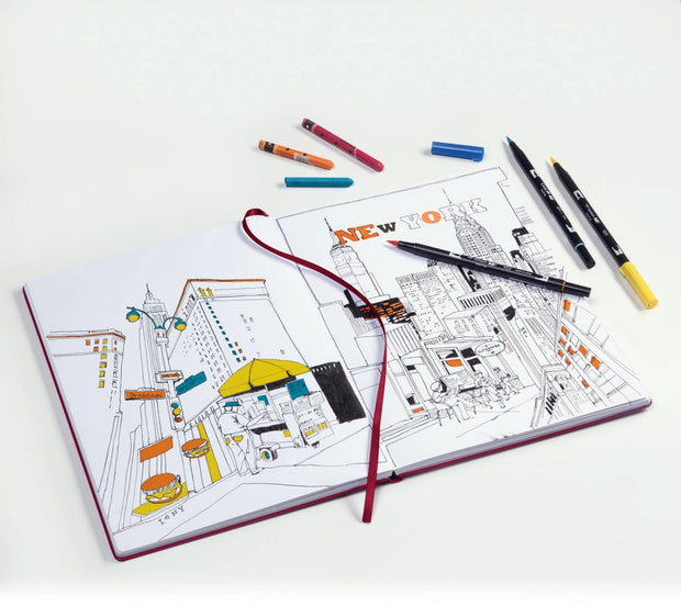 Sketchbooks - 150g/m² Paper Plain: Medium Landscape / Black