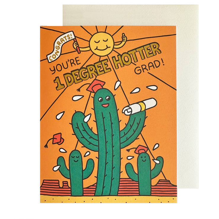 1 Degree Hotter Grad Graduation Card